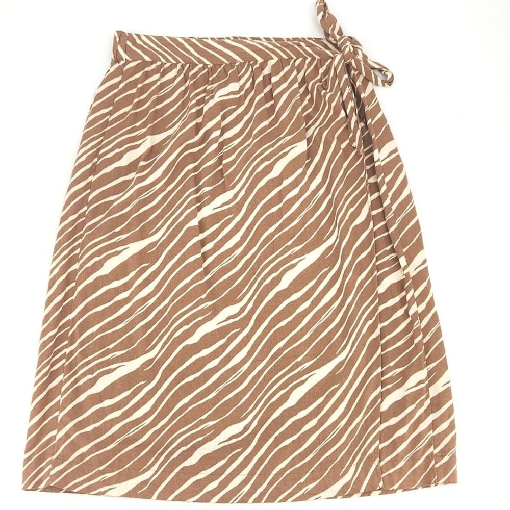 Brown and White Zebra Print Skirt